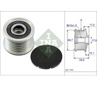 INA 535008610 ruota libera alternatore numero scanalature 6 larghezza 35,6 mm