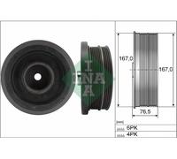 INA 544 0082 10 Puleggia cinghia, Albero a gomiti per BMW