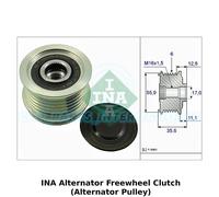 INA Alternatore Ruota Libera Frizione (Alternatore Puleggia) - 535 0041 10 -
