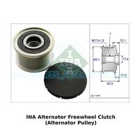 INA Alternatore Ruota Libera Frizione (Alternatore Puleggia) - 535 0153 10 -