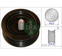 INA Galoppino cinghia Poly-V 532064210 66,4 mm largh. 25,5 mm 5 nervature
