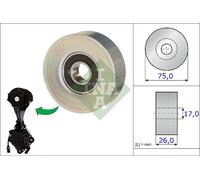 INA Galoppino cinghia Poly-V 532067610 75 mm largh. 26 mm servizi motore