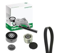 Kit cinghia trapezoidale multirighe con puleggia a ruota libera 529 0471 20 INA