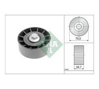 INA Rullo Guida Cinghia Poly V Per Ford Fiesta III 1.3 Cat 1.8