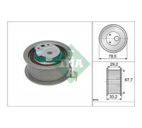 INA Rullo Tensionatore Cinghia Adatto Per Volvo XC60 II 2.0 D4 XC90 531 0927 10
