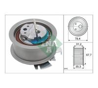 INA Rullo Tensionatore Cinghia Per VW Touran 2.0 TDI 1.9 Passat Variant Audi A3
