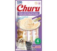 INABA Cat Churu Pure - pollo e gamberetti 4 x (4 x 14 g)