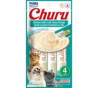 INABA Churu Cat bocconcino cremoso per gatti al pollo e granchio 56 g