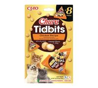 INABA Cat Churu Tidbits Chicken Recipe 8x12g bocconcini morbidi e cremosi con pollo e salmone per gatti