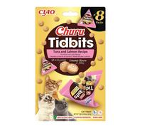 INABA Cat Churu Tidbits Tuna and Salmon Recipe 8x12g bocconcini morbidi e cremosi con tonno e salmone per gatti