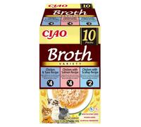 INABA Cat Ciao Broth Variety 10x40g mix brodo con pollo, pesce e capesante