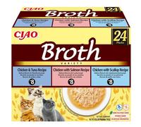 INABA Cat Ciao Broth Variety 24x40g mix brodo di pollo, pesce e capesante