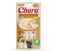 Inaba Cat Ciao Churu snack cremosa - tonno, fiocchi d'alalunga 4 x (4 x 14 g)