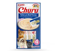 Inaba Cat Ciao Churu snack cremosa - tonno, manzo 4 x (4 x 14 g)