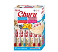 Inaba Cat Ciao Churu snack cremoso - selezione di tonno (capesante, salmone, granchio, gamberetti) 4 x (20 x 14 g)