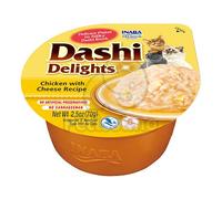 Inaba Cat Dashi Delights cibo umido per gatti - pollo, formaggio 4 x 70 g