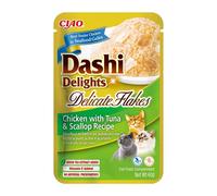 INABA Cat Dashi Delights Delicate Flakes Pollo, tonno e capesante 40g