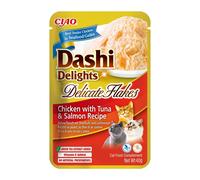 INABA Cat Dashi Delights Delicate Flakes Pollo, tonno e salmone 40g