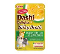 INABA Cat Dashi Delights Silky Broth Pollo, tonno e capesante 40g