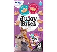 INABA Juicy Bites crocchette umide ai gamberetti e frutti di mare per gatti 33,9 g (3x11,3 g)
