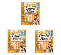 INABA Churu Bites Snack per Cani, Bocconcini di Pollo con Cuore di Pollo - 1 Pack (8 Stick x 12gr) - Premietti per Cane Morbidi e Deliziosi - Cibo per Cani Senza Conservanti o Coloranti Artificiali