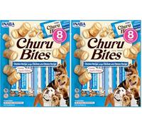 INABA Churu Bites Snack per Cani, Bocconcini di Pollo e Formaggio - 1 Pack (8 Stick x 12gr) - Premietti per Cane Morbidi e Deliziosi - Cibo per Cani Senza Conservanti o Coloranti Artificiali