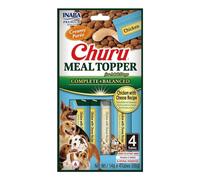 INABA Churu Meal Topper, Snack per Cani Cremoso con Pollo e Formaggio - 1 Pack (4 Stick x 14gr) - Condimento per Cibo Secco - Snack Cani Senza Conservanti o Coloranti Artificiali, Grain-Free
