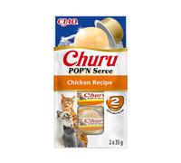 INABA Churu Pop'N Serve, Snack per Gatti con Pollo, 2x35g | Gelatina da Leccare in Pratiche Coppette, Facile da Servire, Ingredienti Premium, Alta Umidità, Senza Sporcare