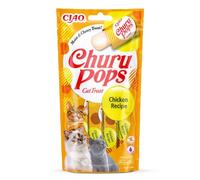 INABA Churu Pops Snack per Gatti in Stick di Gelatina al Pollo - 1 Pack (4 Stick x 15gr) - Cibo per Gatti Sano e Gustoso, Texture Morbida - Snack Gatto Senza Conservanti o Coloranti Artificiali