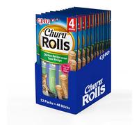 INABA Churu Rolls, Bastoncini per Gatti al Pollo e Tonno, 48x10g