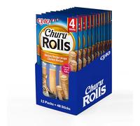 INABA Churu Rolls, Bastoncini per Gatti al Pollo, Tonno e Salmone, 48x10g