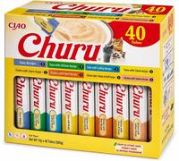 INABA Churu Snack Gatti Cremoso Multigusto 40 Stick x 14 g 4 Varietà Tonno Pollo