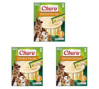 INABA Churu Snack per Cani Cremoso al Pollo - 1 Pack (8 Stick x 20gr) - Premietti per Cane Ipocalorici, Morbidi e Deliziosi - Cibo per Cani Senza Conservanti o Coloranti Artificiali, Grain-Free