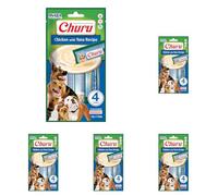 INABA Churu Snack per Cani Cremoso al Pollo e Tonno - 1 Pack (4 Stick x 16gr) - Premietti per Cane Ipocalorici, Morbidi e Deliziosi, Cibo per Cani Senza Conservanti o Coloranti Artificiali, Grain-Free