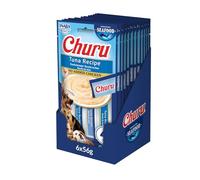 INABA Churu Snack per Cani Cremoso al Tonno, 12 Pack (48 Stick x 14gr) - Premietti Cane Ipocalorici, Morbidi e Deliziosi - Cibo per Cani Senza Pollo, Conservanti o Coloranti Artificiali, Grain-Free