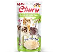 INABA Churu Snack per Gatti Cremoso con Pollo e Capesante - 1 Pack (4 Stick x 14gr) - Cibo per Gatti da Leccare, Sano e Delizioso - Snack Gatto Senza Conservanti o Coloranti Artificiali, Grain-Free