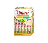 INABA Churu Snack per Gatti Cremoso in 4 Varietà al Pollo 20 Stick x 14g Cibo