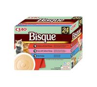 INABA Cat Ciao Bisque Variety 24x40g mix di zuppe cremose con tonno, manzo e pollo per gatti