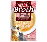 INABA CIAO Brodo di pollo e salmone per gatti 40g