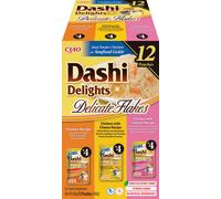 INABA Ciao Dashi Delights Delicate Flakes - alimento complementare per gatti al gusto di pollo, pollo e formaggio, pollo e salmone 12x40g