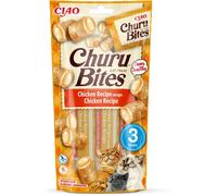 Inaba® Ciao® Inaba Ciao Churu Bites Premio Snack per Gatti al Pollo con Ripieno Morbido di Pollo 3 Stick da 10 g