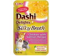 Inaba® Ciao® Inaba Ciao Dashi Delights Silky Broth Brodo di Pollo con Salmone Umido per Gatti 40 g
