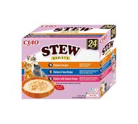 INABA Cat Ciao Stew - alimento complementare per gatti al gusto di pollo, tonno e salmone 24x40g