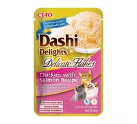 INABA Cat Dashi Delights Delicate Flakes Pollo e salmone 40g
