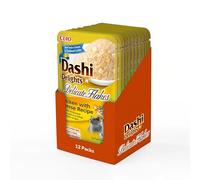 INABA Dashi Delights Delicate Flakes, Cibo Umido per Gatti con Pollo e Formaggio, Fiocchi in Brodo di Pesce, Ricco di Proteine, Ingredienti Naturali, Pasto Complementare, 12 Confezioni da 40 g