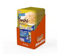 INABA Dashi Delights Delicate Flakes, Delicati Fiocchi in Brodo di Pollo con Tonno - Cibo Umido per Gatti, Snack per Gatti Con Proteine, Ingredienti Naturali - Pasto Complementare - 12 x 40gr