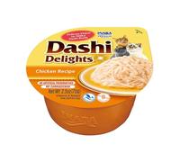 INABA Dashi Delights, Delicati Fiocchi in Brodo di Pollo - Cibo Umido per Gatti con Brodo Dashi - Snack per Gatti Ricco di Proteine, Ingredienti Naturali - Pasto Complementare - 1 x 70gr