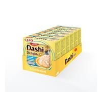 INABA Dashi Delights, Delicati Fiocchi in Brodo di Pollo con Capesante - 6 Coppette x 70 gr - Cibo Umido per Gatti con Brodo Dashi - Snack per Gatti Ricco di Proteine - Pasto Complementare