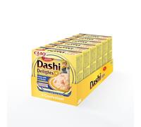 INABA Dashi Delights, Delicati Fiocchi in Brodo di Pollo con Tonno - 6 Coppette x 70 gr - Cibo Umido per Gatti con Dashi - Snack per Gatti Ricco di Proteine, Ingredienti Naturali - Pasto Complementare