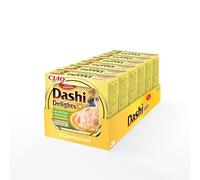 INABA Dashi Delights, Delicati Fiocchi in Brodo di Pollo con Tonno e Capesante - 6 Coppette x 70 gr - Cibo Umido per Gatti con Brodo Dashi - Snack per Gatti Ricco di Proteine - Pasto Complementare